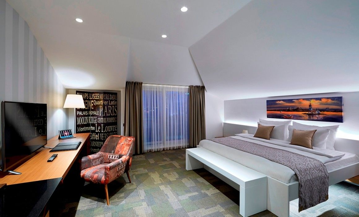 Milport Hotel Levent Istanbul Bagian luar foto