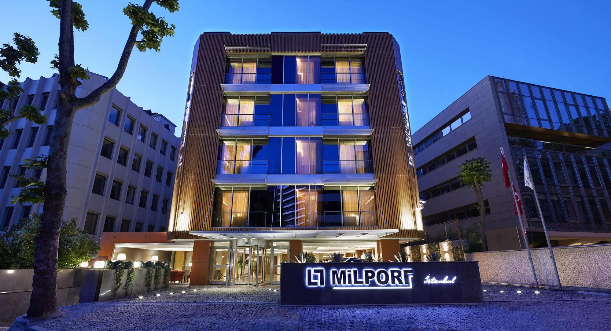 Milport Hotel Levent Istanbul Bagian luar foto